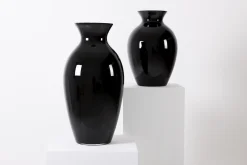 Flamant Adina, Vase, Noir, Souffle Bouche, 70Cm