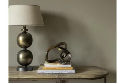 Flamant Annelie, Lampe De Table, Finition Laiton Antique New