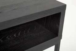 Flamant Armand, Table Console, Chene Noir Et Metal Best