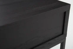 Flamant Armand, Table D'Appoint, Chene Noir Et Metal New