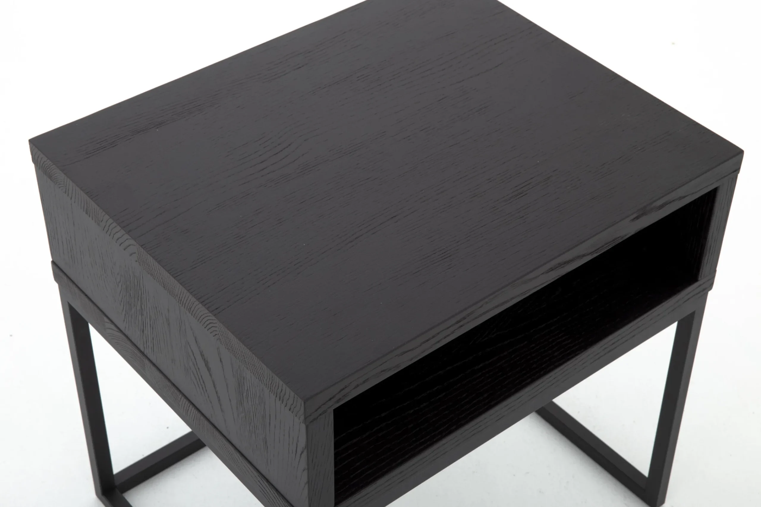 Flamant Armand, Table D'Appoint, Chene Noir Et Metal New