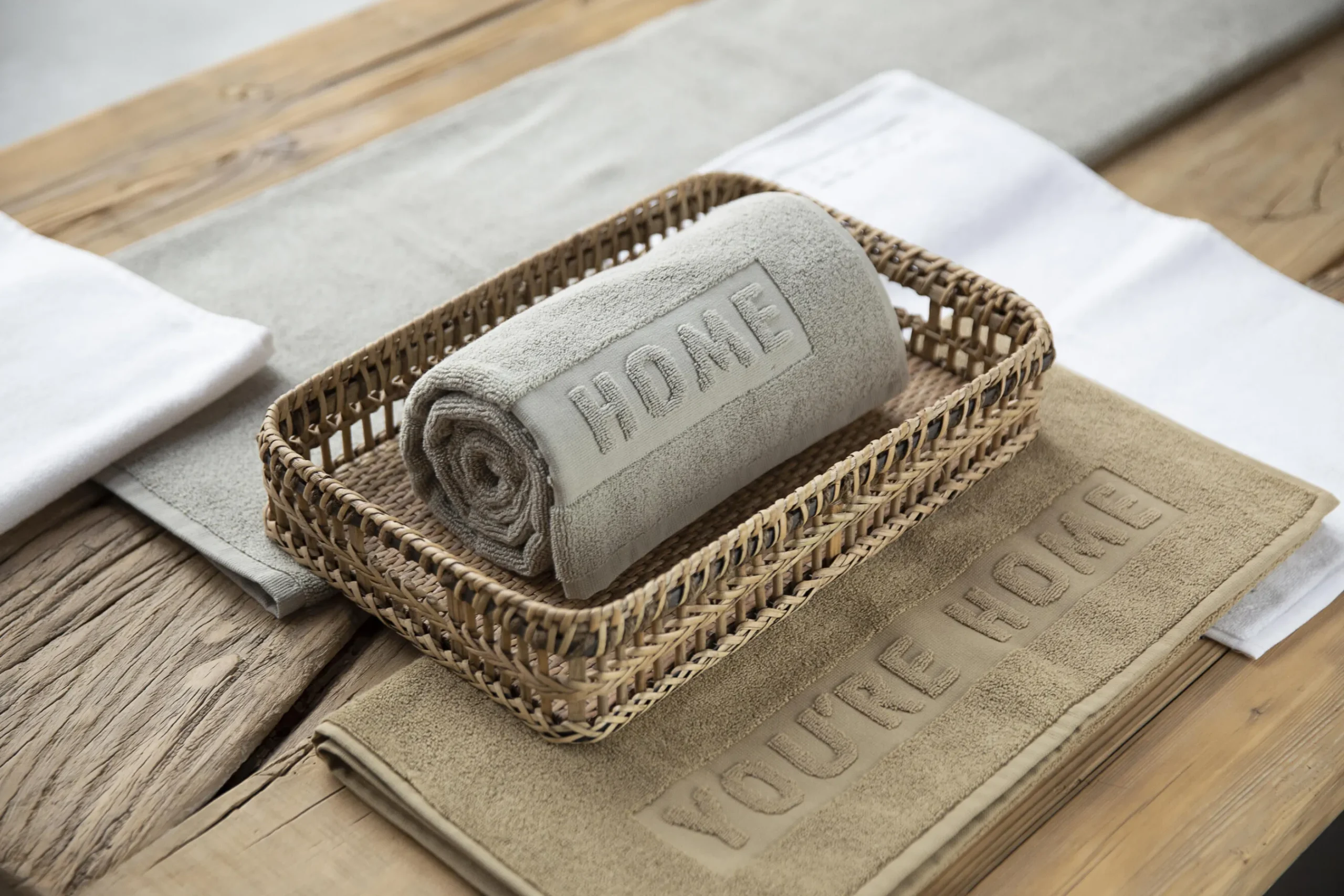 Flamant Baobao, Serviette A Main, Gris Clair, 50X100 Cm Sale