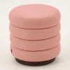 Flamant Beatrice, Pouf, Rond, Rose Clearance