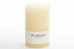 Flamant Beth, Bougie, Couleur Creme, 9X15Cm New