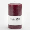 Flamant Beth, Bougie, Couleur Rouge Balmoral, 7X11,5Cm