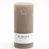 Flamant Beth, Bougie, Couleur Taupe, 9X20Cm