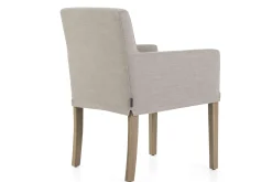 Flamant Billy, Fauteuil, Bouleau, Lin Blanc Casse Sale