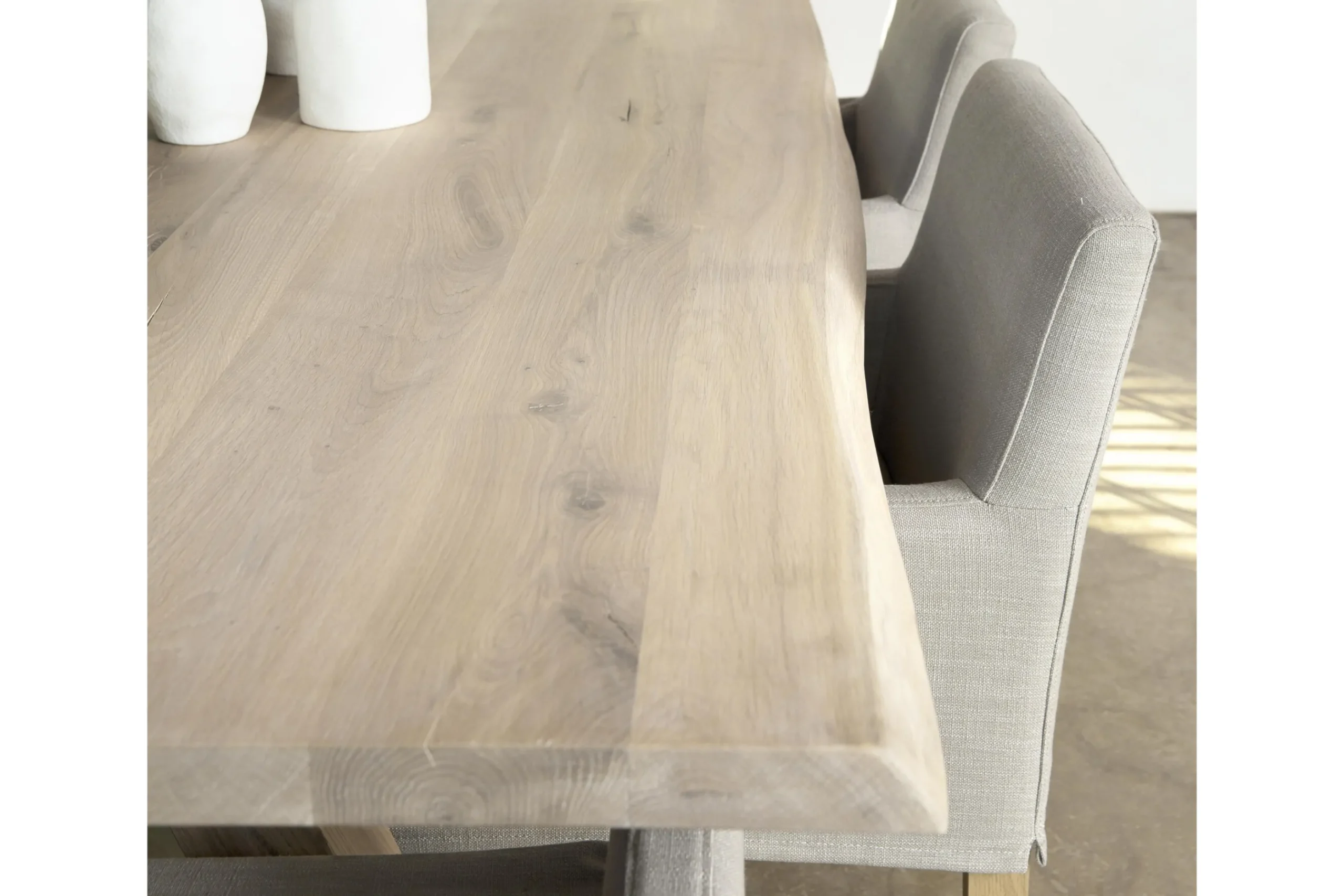 Flamant Billy, Fauteuil, Bouleau, Lin Blanc Casse Sale