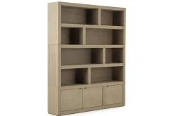 Flamant Bjorn, Bibliotheque, Chene Patine, Avec Lumieres Led A Intensite Variable Hot