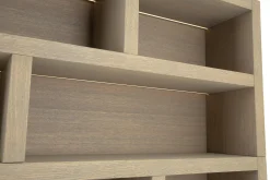 Flamant Bjorn, Bibliotheque, Chene Patine, Avec Lumieres Led A Intensite Variable Hot