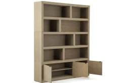 Flamant Bjorn, Bibliotheque, Chene Patine, Avec Lumieres Led A Intensite Variable Hot