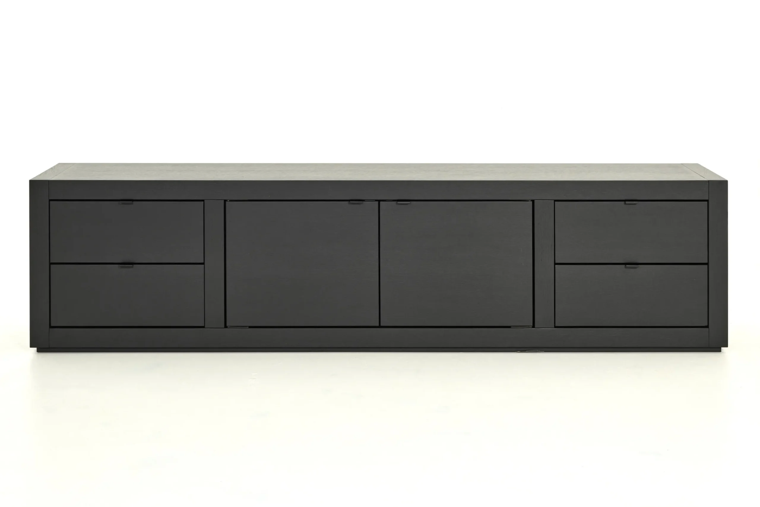 Flamant Bjorn, Meuble Tv, Noir, 2 Portes, 4 Tiroirs Hot