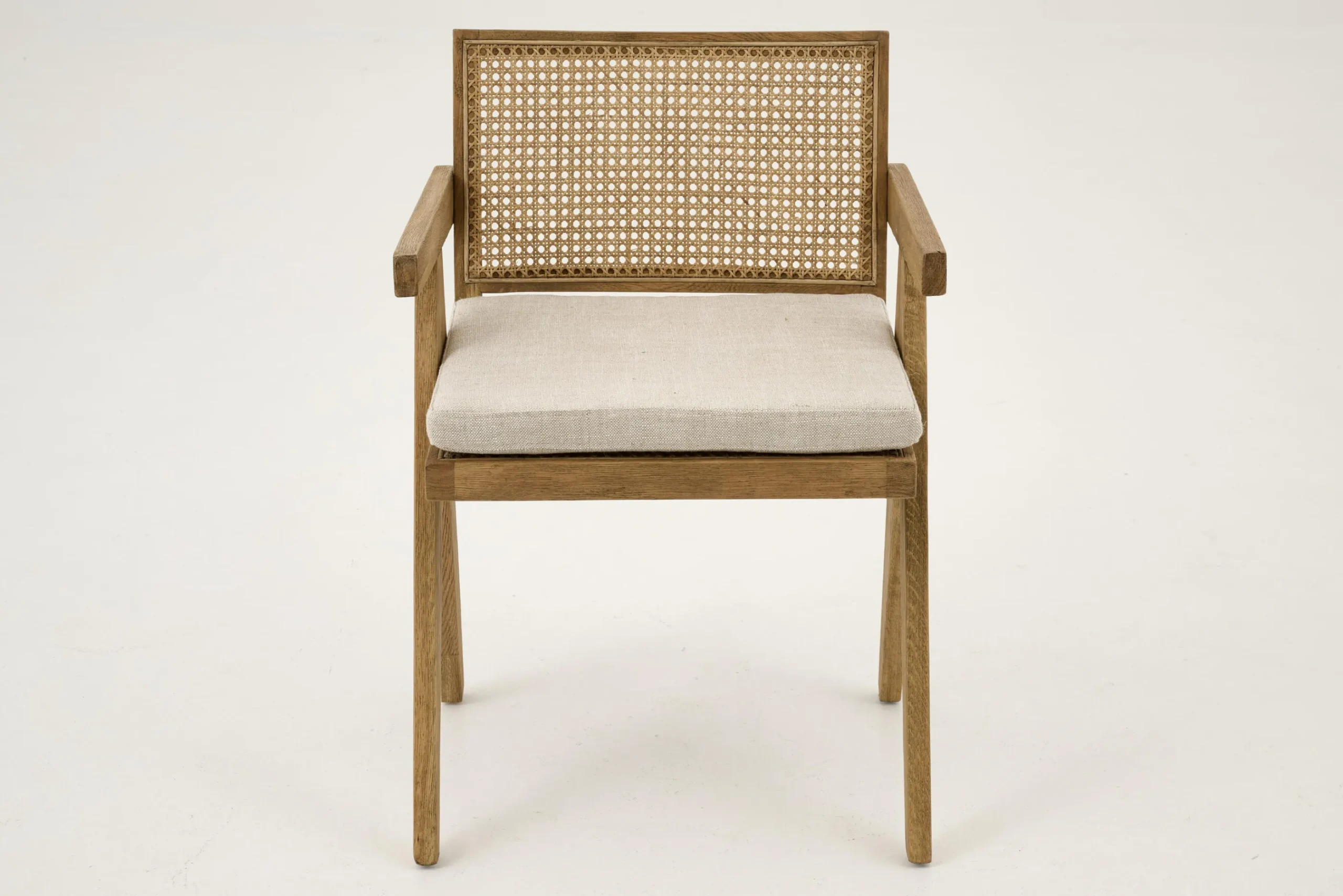 Flamant Bruno, Fauteuil, Chene, Roseau, Avec Coussin New