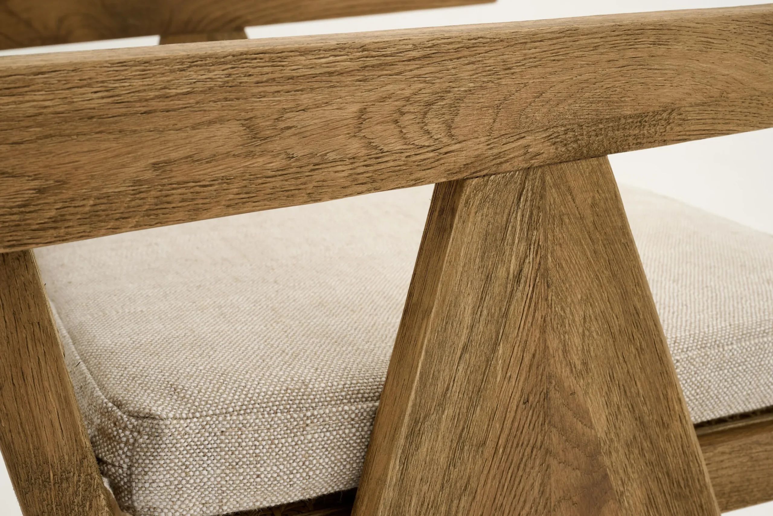 Flamant Bruno, Fauteuil, Chene, Roseau, Avec Coussin New