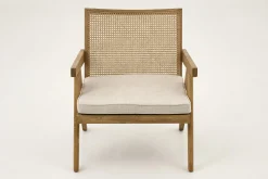 Flamant Bruno, Fauteuil, Chene, Roseau, Avec Coussin New