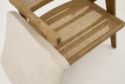 Flamant Bruno, Fauteuil, Chene, Roseau, Avec Coussin New