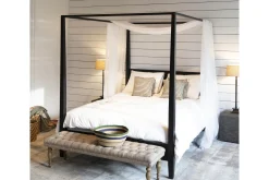 Flamant Cape Cod, Lit A Baldaquin, Noir, 180 Cm Best