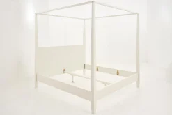 Flamant Cape Cod, Lit A Baldaquin, Blanc, 160 Cm