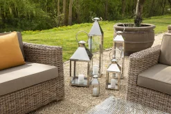 Flamant Charme, Lanterne, Acier Et Verre, Xl Outlet