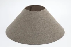 Flamant Circum, Abat-Jour, Naturel Et Gris, Conique, 45 Cm New