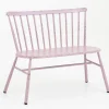 Flamant Claire, Banc De Jardin, Rose Retro New