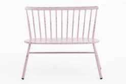 Flamant Claire, Banc De Jardin, Rose Retro New