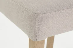 Flamant Dalya, Chaise, Bouleau, Lin Blanc Casse Discount