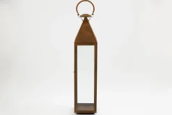 Flamant Ellis, Lanterne, Fer Et Verre, Rouille, Xl Discount
