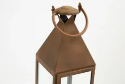 Flamant Ellis, Lanterne, Fer Et Verre, Rouille, Xl Discount