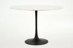 Flamant Fano, Table A Manger, Ronde, Marbre Blanc Clearance