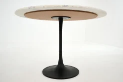 Flamant Fano, Table A Manger, Ronde, Marbre Blanc Clearance
