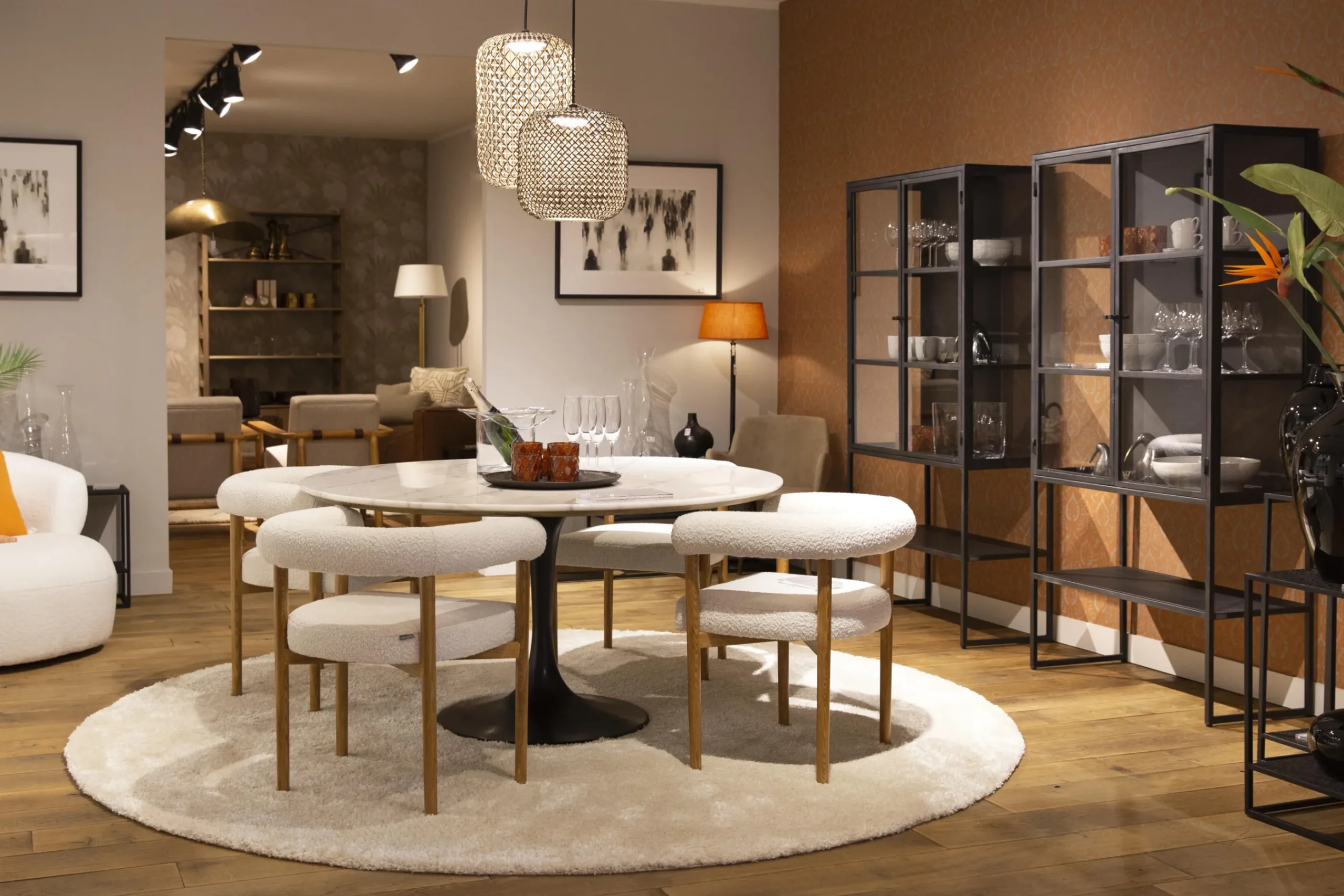 Flamant Fantaisie, Fauteuil, Tissu, Blanc