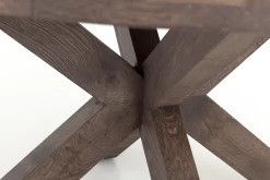 Flamant Forino, Table A Manger, Chene Fume, Ronde, 110 Cm Sale