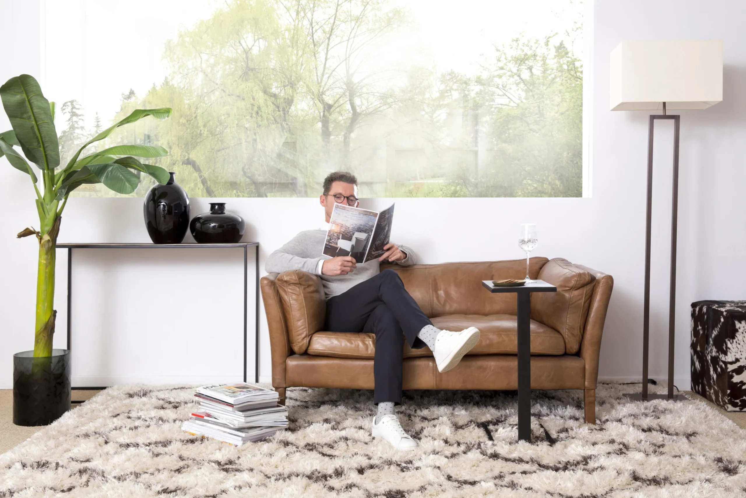 Flamant Griegos, Vase, Verre, Noir Hot