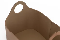 Flamant Hanan, Panier, Cuir, Ovale Best