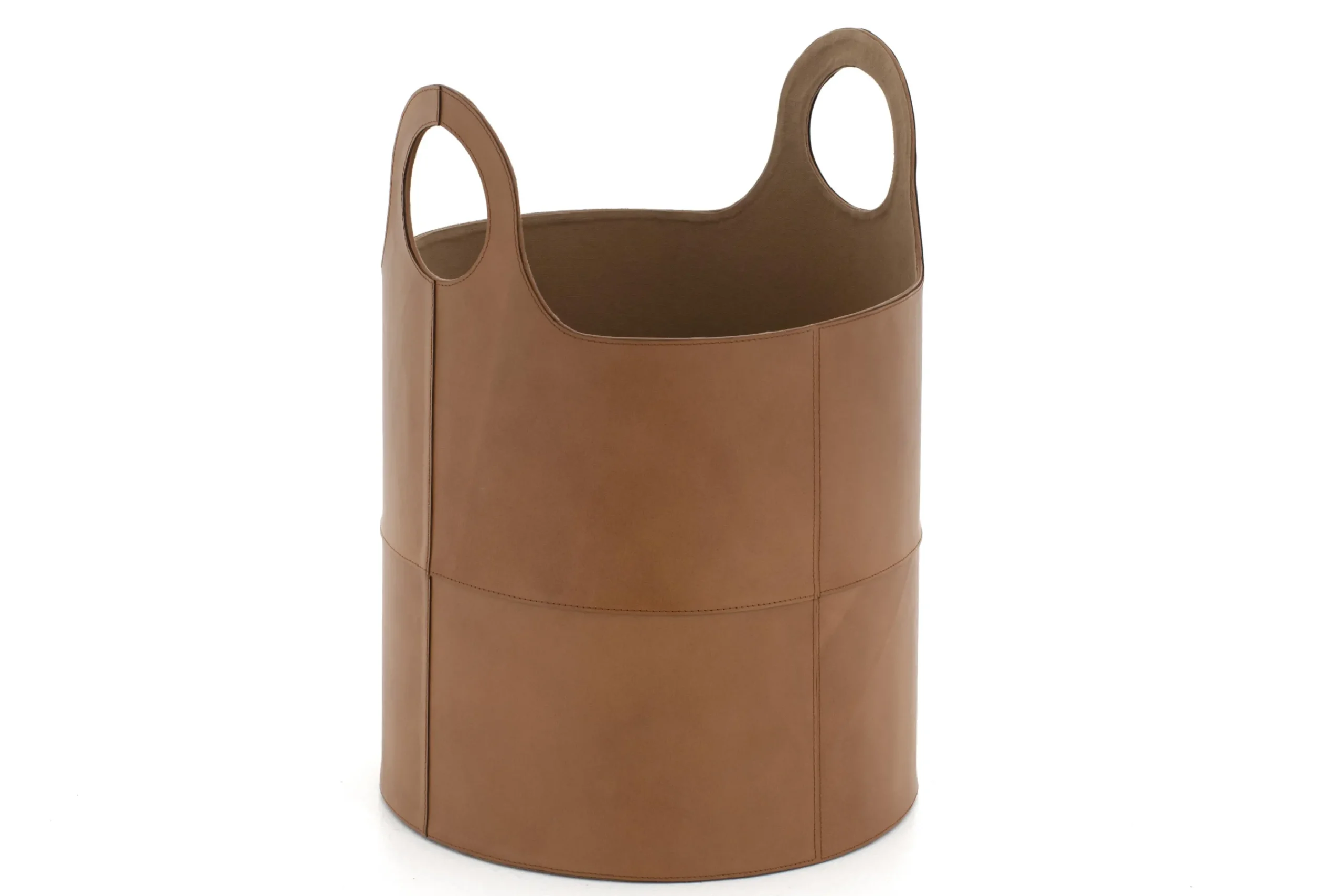 Flamant Hanan, Panier, Cuir, Rond New