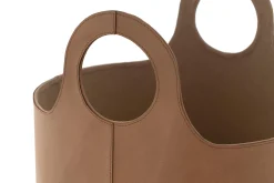 Flamant Hanan, Panier, Cuir, Rond New