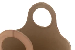 Flamant Hanan, Panier, Cuir, Rond New