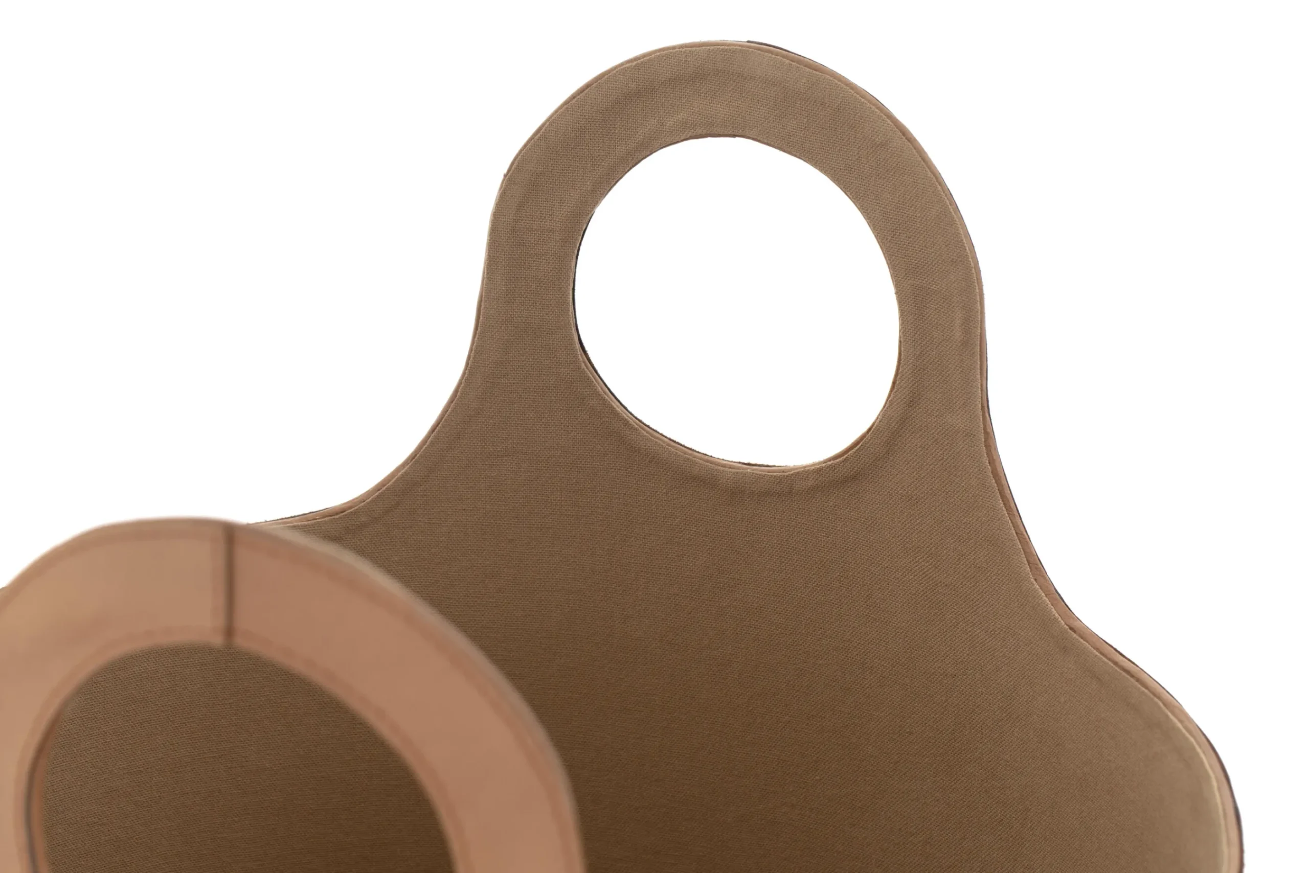 Flamant Hanan, Panier, Cuir, Rond New