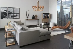 Flamant Hattie, Table Console, Chene Patine Et Fer Online