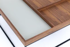 Flamant Jalon, Table Basse, Carree, Bois Et Metal Clearance