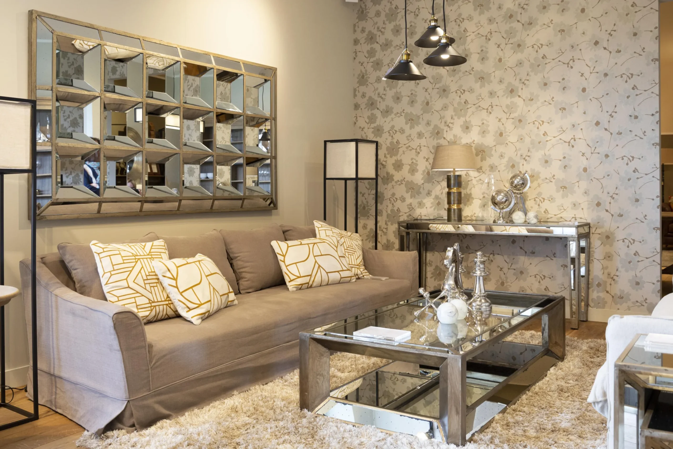 Flamant Javier, Miroir, Accent, Bordure Or Clearance