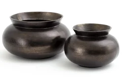 Flamant Jeddo, Vase, Metal, Noir, L Hot