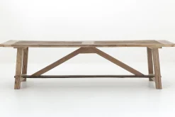 Flamant Jeffrey, Table A Manger, Vieux Chene, 300 Cm New