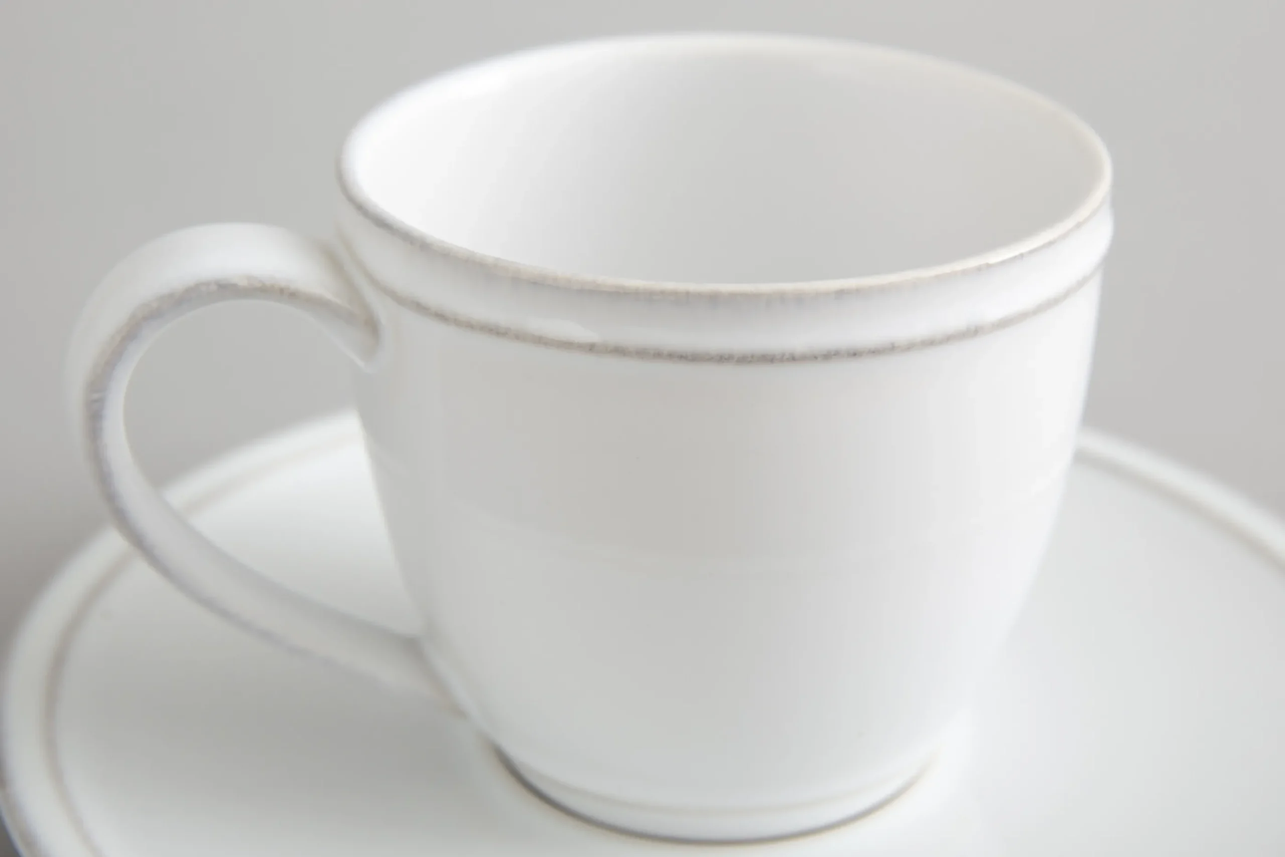 Flamant Jille, Tasse Et Soucoupe, Ceramique, Blanc, M, 150Ml Clearance