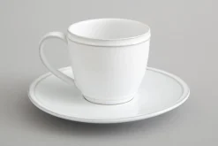 Flamant Jille, Tasse Et Soucoupe, Ceramique, Blanc, M, 150Ml Clearance