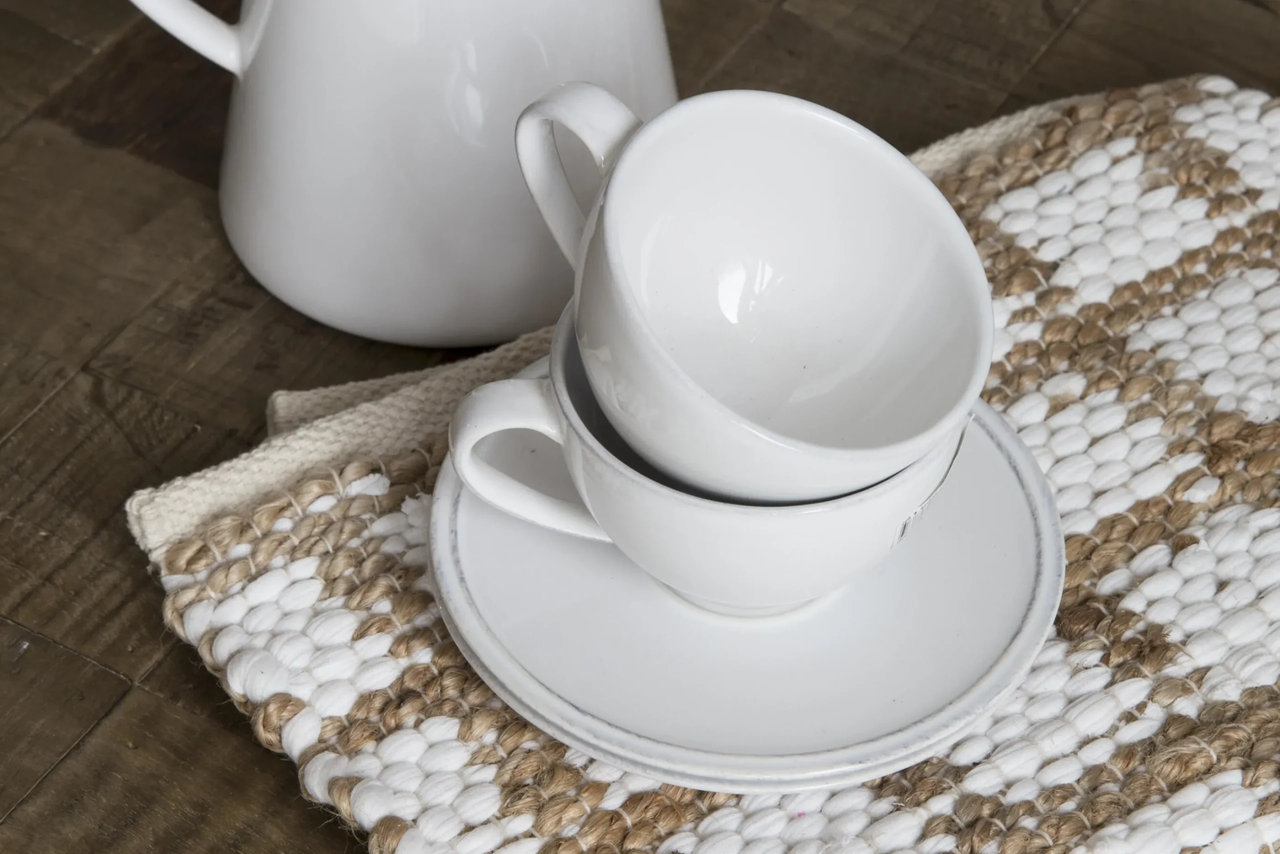 Flamant Jille, Tasse Et Soucoupe, Ceramique, Blanc, L, 200Ml Outlet