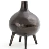 Flamant Jiven, Vase, Metal, Noir