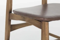 Flamant Joel, Chaise, Chene Et Assise Cuir New