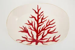 Flamant Kao, Assiette De Service, Corail, Ovale Sale
